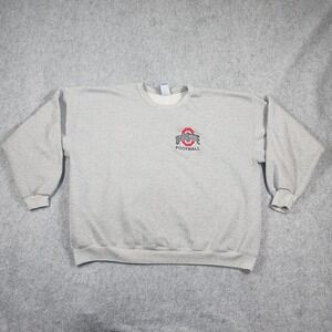 Vtg Champion Sweatshirt Mens XXL Gray Ohio State Football Crewneck Pullover Logo